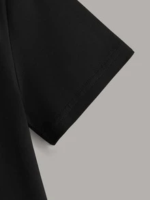 RueChic Boys Contrast Binding Tee - Black - View 4