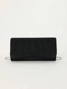 Túi xách trang trí đính đá Rhinestone nhẹ, thiết kế dây rút nhỏ, túi trong suốt thời trang, túi đựng ngọc trai giả, túi đựng đồ buổi tối, túi đựng đồ ăn tối quyến rũ, thanh lịch, tinh tế, sang trọng, yên tĩnh, đính đá Rhinestone cho cô gái tiệc tùng, phụ nữ, cô dâu, hoàn hảo cho tiệc tùng, tiệc tối/tiệc tùng, váy dự tiệc Giáng sinh - màu đen - Xem 5