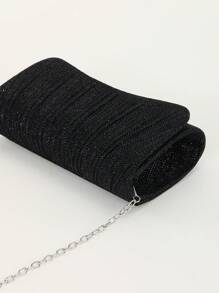 Túi xách trang trí đính đá Rhinestone nhẹ, thiết kế dây rút nhỏ, túi trong suốt thời trang, túi đựng ngọc trai giả, túi đựng đồ buổi tối, túi đựng đồ ăn tối quyến rũ, thanh lịch, tinh tế, sang trọng, yên tĩnh, đính đá Rhinestone cho cô gái tiệc tùng, phụ nữ, cô dâu, hoàn hảo cho tiệc tùng, tiệc tối/tiệc tùng, váy dự tiệc Giáng sinh - màu đen - Xem 7