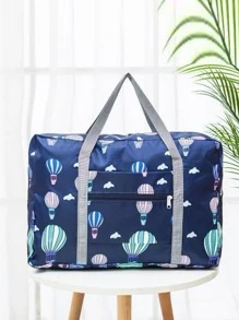 Hot Air Balloon Pattern Duffel Bag Clothes Storage Double Handle For Travel, Stuff Bag - Multicolor - View 1