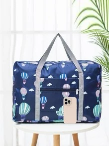 Hot Air Balloon Pattern Duffel Bag Clothes Storage Double Handle For Travel, Stuff Bag - Multicolor - View 3