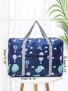 Hot Air Balloon Pattern Duffel Bag Clothes Storage Double Handle For Travel, Stuff Bag - Multicolor - View 4