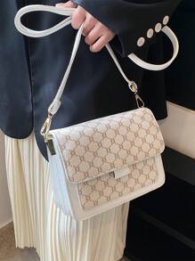 SHIMEINI 1入組時尚多層肩膀和斜肩包小方包適用於女士們日常使用和約會,禮品 - 彩色 - 查看 1