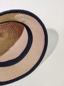 1 Mũ Rơm Thời Trang Trang Trí Chữ Cái Cho Nữ, Dành Cho Cuộc Sống Hàng Ngày - Màu be - Xem 5