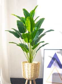 1 件塑料人造植物，人造叶枝，适用于婚礼、家居装饰、情人节、礼物 - 綠色 - 查看 5
