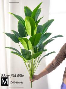 1 件塑料人造植物，人造叶枝，适用于婚礼、家居装饰、情人节、礼物 - 綠色 - 查看 11