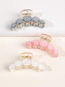 3pcs Acrylic Hair Claw - Multicolor - View 1