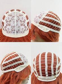 超長卷角色扮演合成假髮帶劉海 - 橘色 - 查看 8