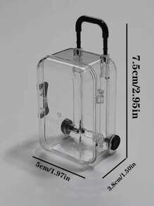 Thiết kế hành lý Hộp đựng trang sức trong suốt - trắng - Xem 2