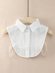 1 pieza Cuello de dickey de estilo casual con estampado de rayas para mujer, accesorio para la vida diaria, San Valentín para mujeres