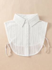 1 pieza Cuello de dickey de estilo casual con estampado de rayas para mujer, accesorio para la vida diaria, San Valentín para mujeres