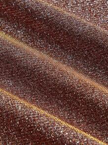 SHEIN BAE Áo thun nữ màu trơn Giải trí - Đồng - Xem 11