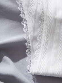 Women's Casual Tie Dye Knitted Fabric Contrast Lace Bikini Panties Underwear Set Multicolored - Multicolor - View 3