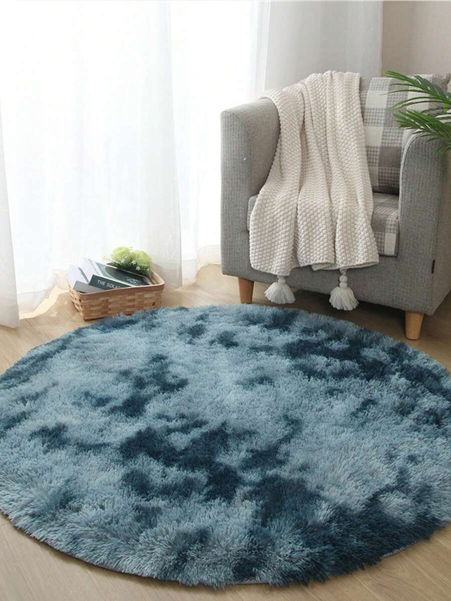 1 tấm thảm tròn mềm mại mịn màng - Thảm trải sàn trong nhà bằng polyester đơn giản hiện đại, Thảm dệt kim làm bằng máy cho phòng khách, phòng ngủ, phòng trò chơi, ký túc xá, ghế sofa, trang trí phòng tuổi teen, khu vực học tập và giải trí - Dễ vệ sinh, không khí ấm cúng