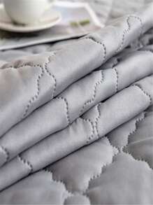 1入組素色防水床笠臥室現代複合織物床笠 - 灰色 - 查看 9