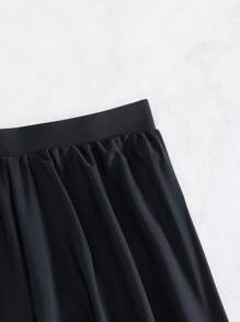 Đáy Bikini Nữ Cắt ra Sò điệp màu trơn - màu đen - Xem 4