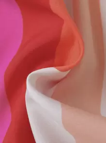 SHEIN Leap Crew Tween Girl Rainbow Striped Print Flare Skirt - Multicolor - View 3