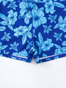 Bañador bikini con estampado floral con cordón - Azul - Ver 6