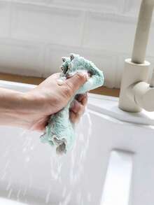 10/5/1pc Mixed Color Reversible Coral Fleece Thick Soft Dish Washing Cleaning Cloth, Home Kitchen Cleaning Supplies - Multicolor - View 3