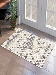 1 peça Tapete de padrão Geométrico, Tapete de Poliéster Moderno para o Chão da Casa, para Todas as Estações, Decoração de Quarto