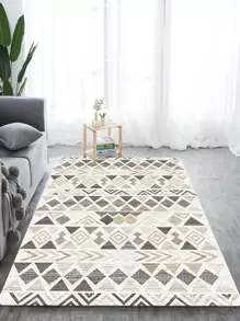 1 peça Tapete de padrão Geométrico, Tapete de Poliéster Moderno para o Chão da Casa, para Todas as Estações, Decoração de Quarto