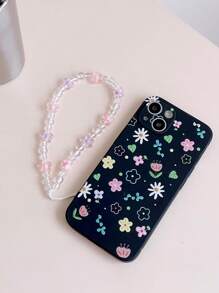印花手機殼附帶繩子 - 黑色 - 查看 1