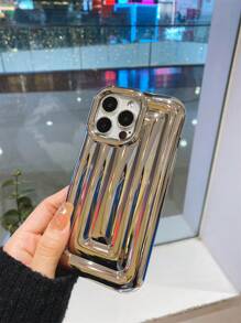 素色紋理質感手機殼 - 銀色 - 查看 1