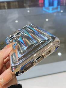 素色紋理質感手機殼 - 銀色 - 查看 3