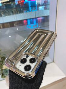 素色紋理質感手機殼 - 銀色 - 查看 5