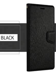 Funda del teléfono del tirón PU - Negro - Ver 1