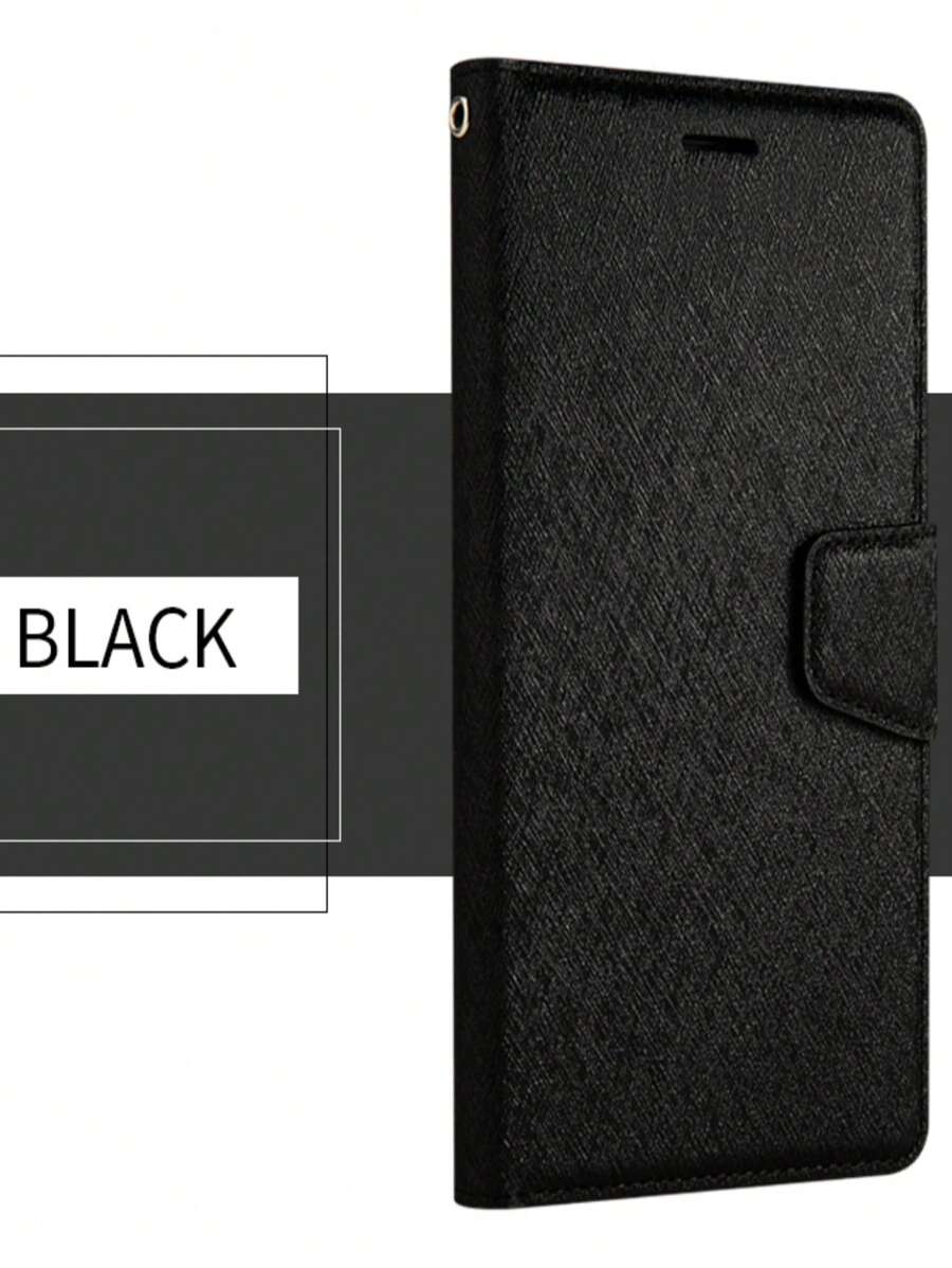 Funda del teléfono del tirón PU - Negro - Ver 1