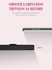 Funda del teléfono del tirón PU - Negro - Ver 4