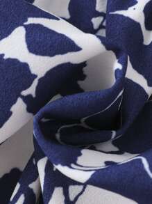 SHEIN Áo liền quần Gái Hoa Boho - Xanh và trắng - Xem 3