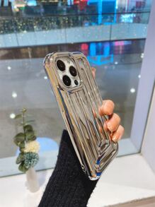 素色紋理質感手機殼 - 銀色 - 查看 6