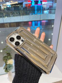 素色紋理質感手機殼 - 銀色 - 查看 8