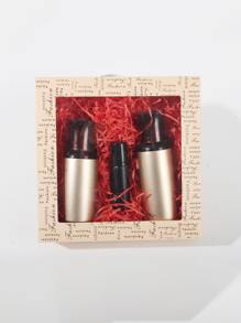 1pc Paper Gift Box, Modern Clear Gift Packaging Box For Party - Apricot - View 2