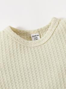 Đứa bé trai 3pcs Dệt kim Waffle Áo thun - Nhiều màu - Xem 4