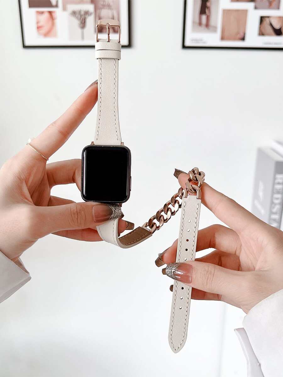 Solid PU Watchband Compatible With Apple Watch - Multicolor - View 1
