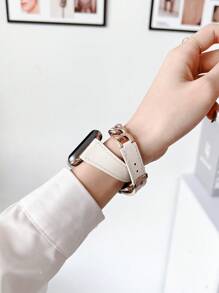 Solid PU Watchband Compatible With Apple Watch - Multicolor - View 3