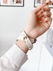 Solid PU Watchband Compatible With Apple Watch - Multicolor - View 5