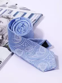 1入男士花呢圖案復古領帶，適用於裝扮和工作