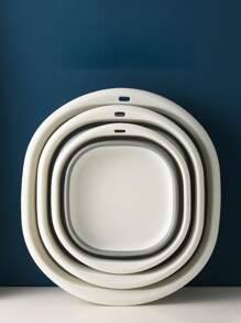 1pc Foldable Wash Basin - Grey - View 3