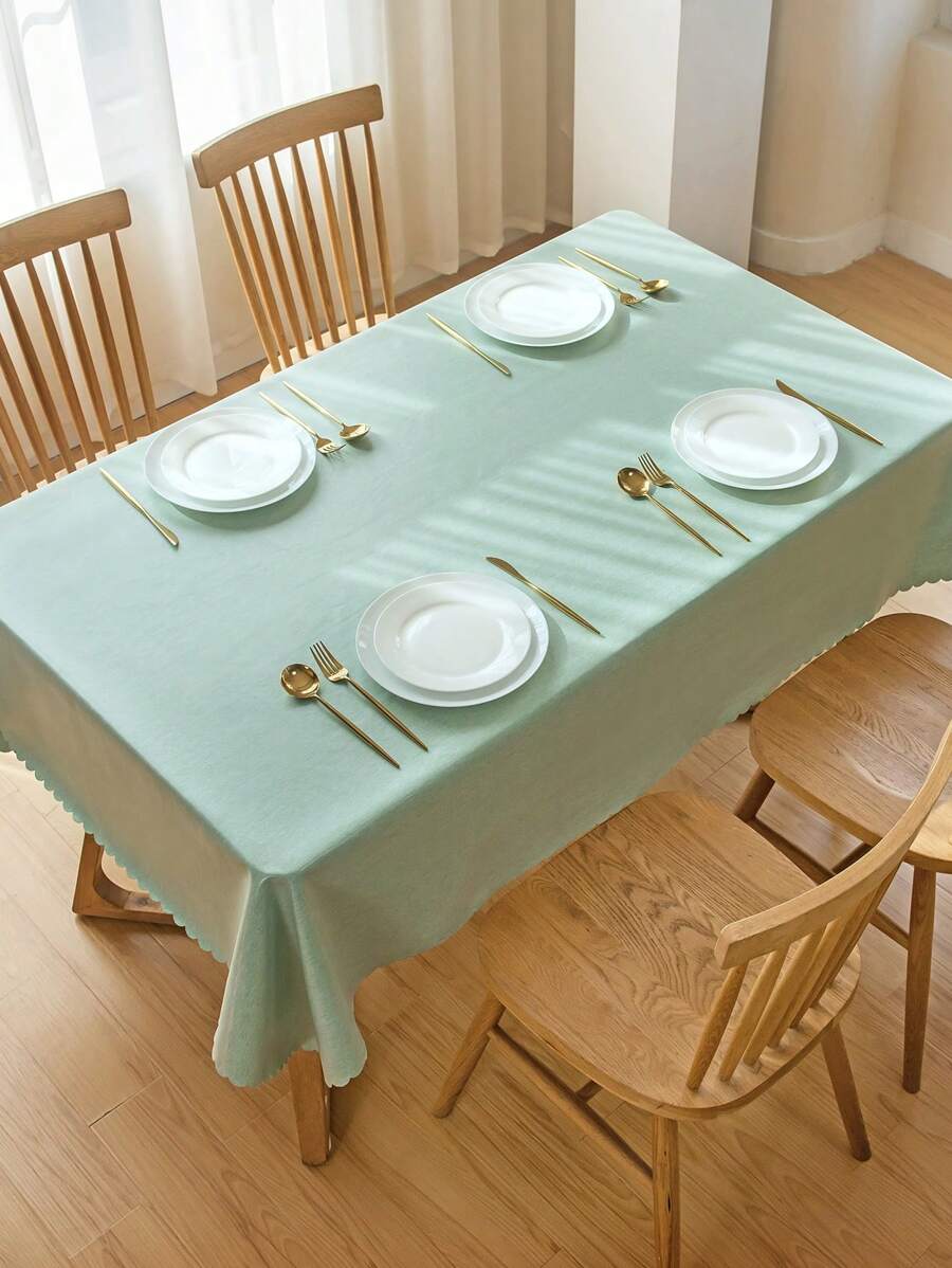 1 chiếc khăn trải bàn chống nước chắc chắn - màu xanh lá - Xem 1