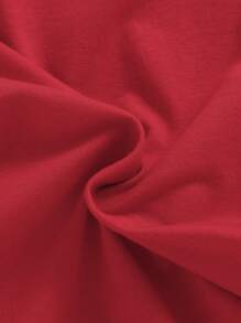 SHEIN 小男童字母人物圖案T恤 - 紅色 - 查看 5