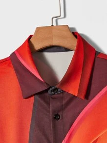 Manfinity Men Colour Block Button Up Shirt - Multicolor - View 3