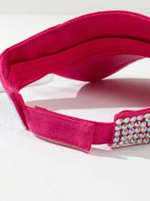 Rhinestone Decor Visor Hat - Multicolor - View 2