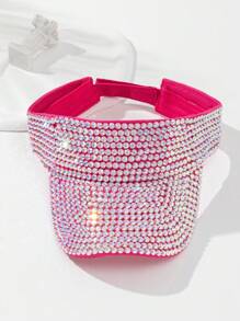 Rhinestone Decor Visor Hat - Multicolor - View 3