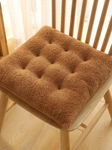 1 Màu Trơn Ghế Đệm Ghế, Ghế Polyester Hiện Đại Miếng Cho Gia Đình - màu nâu - Xem 2