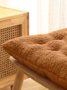 1 Màu Trơn Ghế Đệm Ghế, Ghế Polyester Hiện Đại Miếng Cho Gia Đình - màu nâu - Xem 3