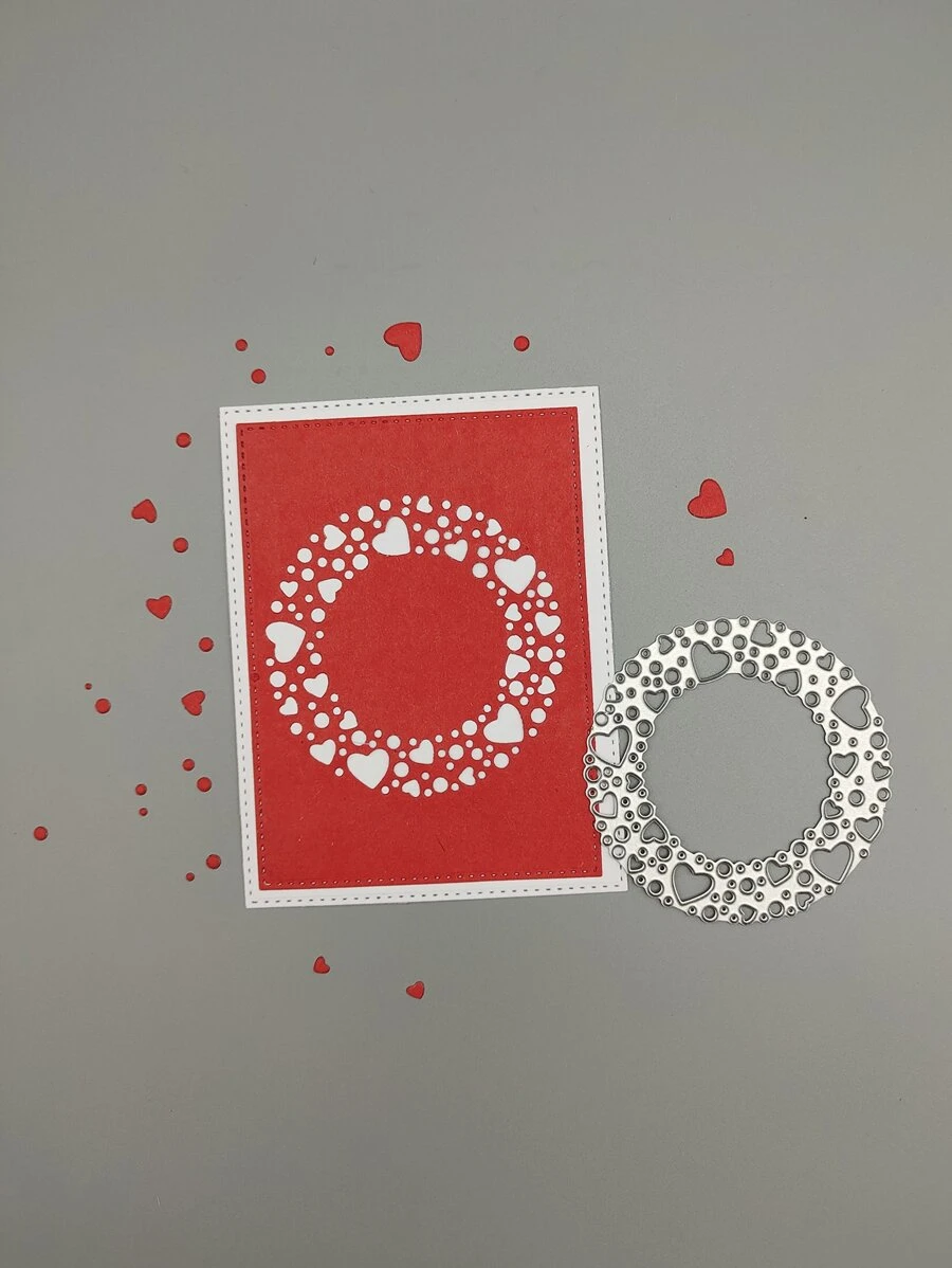 1 Khuôn Cắt Thép Carbon, Khuôn Cắt Thiết Kế Hình Trái Tim Sáng Tạo Cho Thủ Công - Bạc - Xem 1